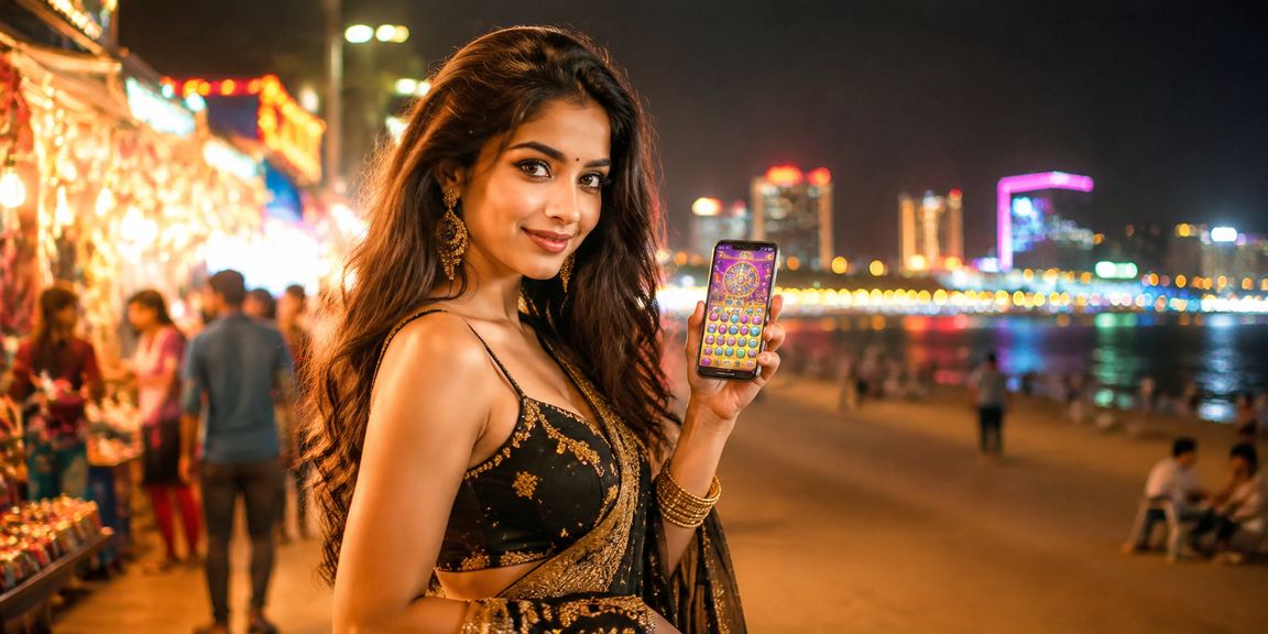 Night market near Marina Beach Chennai with people engaging in card games and lottery