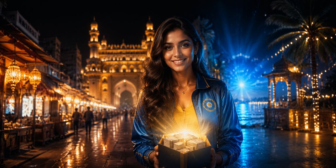 Evening cricket betting scene in Lucknow Old City with ambient lighting